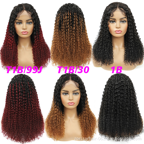 Usexy transparent lace wigs pre-plucked bob lace frontal pixie curls wigs kinky curly brazilian ombre colored bob human hair Wig